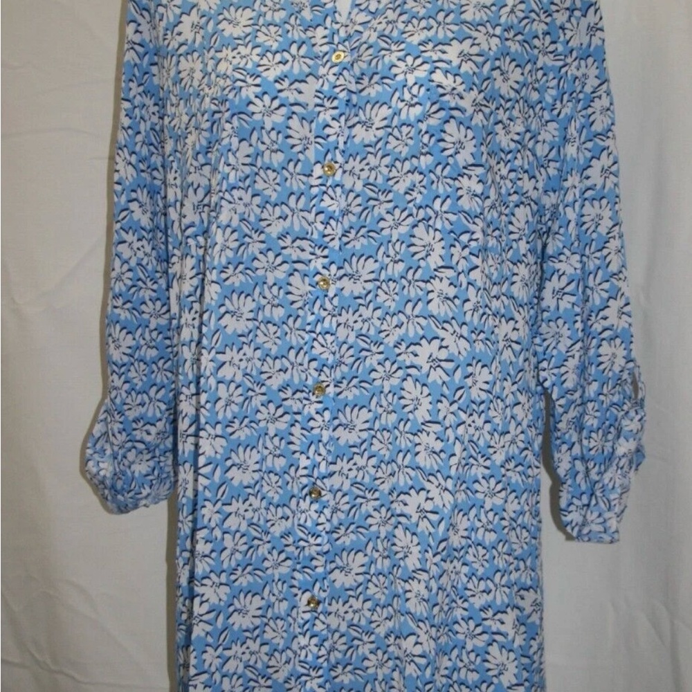 Lilly Pulitzer Blue & White Floral Swim Coverup